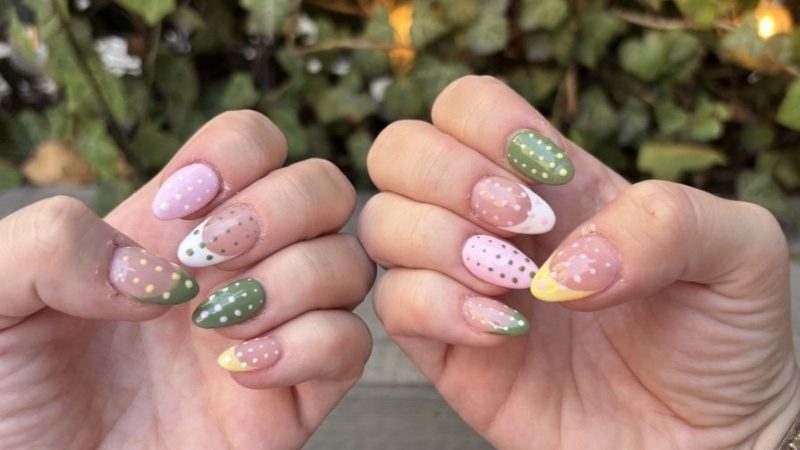 Vibrant custom nail art